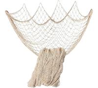 Rosoz Natural Fish Net Wall Decor Ocean Theme Wall Hanging Fishing Net Party Decoration for Pirate Party Wedding Photography Decoration