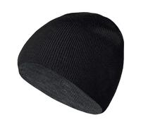 Rosoz Reversible Unisex Knitted Winter Beanie Skull Cuffed Warm Soft Swag Slouchy Hat for Men and Women Ski Watch Cap, Black/Dark Grey, One size