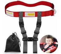 ROSROSE Child Airplane Safety Travel Harness, Universal, Red, For Children, Toddler, Kid, Safety Harness, Polyester, Plastic