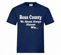 Ross County Scottish Scotland Football Tshirt Almost Always Win Team Husband Mens Present Gift Shirt Premium Soccer League Club Blue