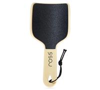 Ross Curved Foot File Scrubber - Wide Surface Callus Remover for Cracked Heels & Dead Skin | Pedicure Tool with Anti-Slip Handle & Hanging Loop | Professional Foot Care for Smooth Feet (Beige)