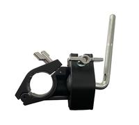 ROSS Percussion Drum Rack Clamp 1.5″ Multi-Purpose Adjustable Cowbell & Accessory Mount with 10.5 mm Rotating L-Rod & Ball Joint - Heavy-Duty Drum Hardware for Tambourine, Jam Block, e-Drum Pad