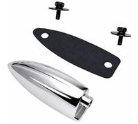 Ross Percussion Single End Snare & Tom Drum Lugs 10 Pack Chrome with Gaskets and Mounting Screws - 7/32 Tension Rod Compatible Drum Shell Lug Hardware with 1.5" Hole Spacing