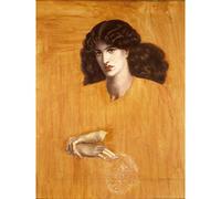 Rossetti La Donna Della Finestra Lady Pity Painting Premium Wall Art Canvas Print 18X24 Inch