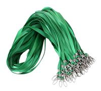 ROSSHINE 100pcs Green Lanyards for Neck, Nylon Neck Strap Lanyard for Keys ID Cards Name Tags Badge Holders with Swivel Hook Ideal for Staff Student Doctors Visitors