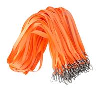 ROSSHINE 100pcs Orange Lanyards for Neck, Nylon Neck Strap Lanyard for Keys ID Cards Name Tags Badge Holders with Swivel Hook Ideal for Staff Student Doctors Visitors