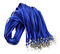 ROSSHINE 25pcs Blue Lanyards for Neck, Nylon Neck Strap Lanyard for Keys ID Cards Name Tags Badge Holders with Swivel Hook Ideal for Staff Student Doctors Visitors