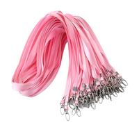 ROSSHINE 25pcs Pink Lanyards for Neck, Nylon Neck Strap Lanyard for Keys ID Cards Name Tags Badge Holders with Swivel Hook Ideal for Staff Student Doctors Visitors