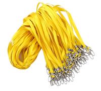 ROSSHINE 25pcs Yellow Lanyards for Neck, Nylon Neck Strap Lanyard for Keys ID Cards Name Tags Badge Holders with Swivel Hook Ideal for Staff Student Doctors Visitors