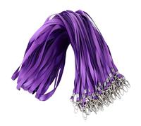 ROSSHINE 50pcs Purple Lanyards for Neck, Nylon Neck Strap Lanyard for Keys ID Cards Name Tags Badge Holders with Swivel Hook Ideal for Staff Student Doctors Visitors