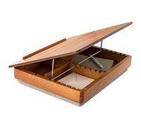 ROSSIE Home Acacia Wood Easel Lap Desk with Storage - Natural - Fits up to 17.3 Inch Laptops - Style No. 76516