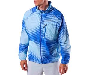 Rossignol - Men's windbreaker for trail running - Sidelhorn Pkb Jacket M Dazzle Blue Line Fogg for Men in Softshell - Size L Blue L