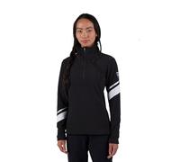 Rossignol Strawpile Fleece - Mid Layer for Women - Warm Ski Base Layer with Half Zip, Black, Medium