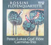 ROSSINI, Gioacchino: Vier Flotenquartette: Sonata I G.dur; Sonata II A-dur; Sonata IV B-dur; Sonata VI D-dur ----CLAVES - Svizzera-CLA 8608 LP-ROSSINI Gioachino (Italia)-Carmina Streichtrio; GRAF Peter Lukas (flauto traverso - dir)