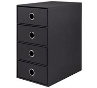 Rossler Soho 4 Drawer Filing Storage Box - Black