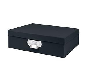 Rossler Soho A4 Paper Box with Index Holder and Handle - Black