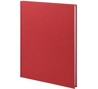 Rossler Soho A4 Perfect Bound Plain Notebook, Stationery Writing Pad - Red (96 Pages)