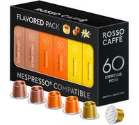 ROSSO CAFFÈ 60 Nespresso Machine Compatible Capsules, Flavour Pack (Vanilla, Caramel & Creme Brulee), Aluminium Coffee Pods, Compatible with Original Machines