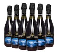Rosso Fosco | Lambrusco Grasparossa Di Castelvetro DOP | Lightly Sparkling Red Wine | Balanced Medium Sweet | Full Bodied | Notes of Black Cherry, Blackberry, Plum | 8% (6 x 75cl)