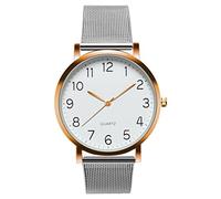 ROSSOM Men Watch 2023 Fashion Women Watch Quartz Steel Mesh Band Simple Arabic Number Student Watches Ladies Clock
