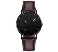 ROSSOM Men Watch 2023 Minimalist Men Fashion Ultra Thin Watches Simple Men Business Leather Belt Quartz Watch Masculino