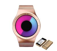 ROSSOM Men Watch Creative Quartz Watches Men Top Fashion Brand Casual Stainless Steel Mesh Band Unisex Watch Clock Male Female Gentleman Gift