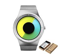 ROSSOM Men Watch Creative Quartz Watches Men Top Fashion Brand Casual Stainless Steel Mesh Band Unisex Watch Clock Male Female Gentleman Gift