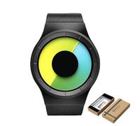 ROSSOM Men Watch Creative Quartz Watches Men Top Fashion Brand Casual Stainless Steel Mesh Band Unisex Watch Clock Male Female Gentleman Gift
