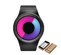 ROSSOM Men Watch Creative Quartz Watches Men Top Fashion Brand Casual Stainless Steel Mesh Band Unisex Watch Clock Male Female Gentleman Gift