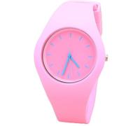 ROSSOM Men Watch Fashion Men Watch Women Cream Color Ultra-Thin Fashion Gift Silicone Strap Leisure Watch Geneva Wristwatch Women Jelly Watches