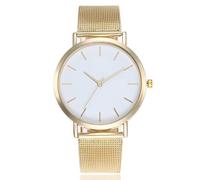 ROSSOM Men Watch Luxury Mens Watches Women Unisex Quartz Watches Mesh Belt Simple Gold Silver Dress His Hers Watch Sets Causal