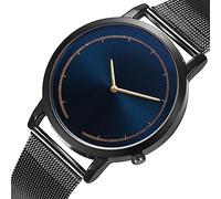 ROSSOM Men Watch Minimalism Watch for Men Luxury Fashion Business Breathable Mesh Belt Electronic Clock Ultra Thin Mens Watches