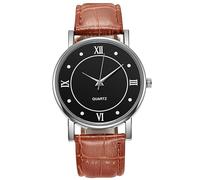 ROSSOM Men Watch Modern Fashion Black Quartz Men Watches Tide Brand Leather Band Men Luxury Casual Business Clock Relojes Hombre