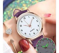 ROSSOM Men Watch Top Selling Women Luminous Watches Belt Scale Dotted Little Watch Frosted Point with Roman Digital Scale Watch Masculino