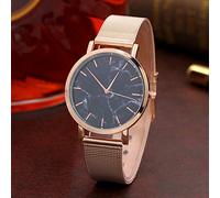 ROSSOM Men Watch Women Watches 2023 Fashion Marble Watch Women Casual Watches Stainless Steel Quartz Watch