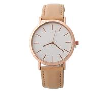 ROSSOM Men Watch Women Watches Fashion Rose Gold Minimalism Simple Leather Band Quartz Analog Wrist Watch Luxury Ladies Casual Dress Clock