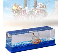 ROSSOM Unsinkable Thousand Sunny Anime Pirate Ship in a Fluid Drift Bottle
