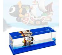ROSSOM Unsinkable Thousand Sunny Pirate Ship Boat Model in a Box Bottle, Anime Ship Fluid Drift Bottle Decorations Ornament Paperweight Desk Decor for Fans Gifts