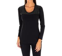 Rossoporpora DB750 WoMens round neck long sleeve outdoor t-shirt - Black - Size Large