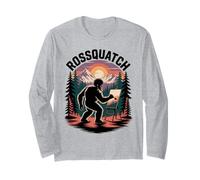 Rossquatch Funny Hilarious Bigfoot Painting Canvas in Wild Long Sleeve T-Shirt