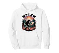 Rossquatch Funny Hilarious Bigfoot Painting Canvas in Wild Pullover Hoodie
