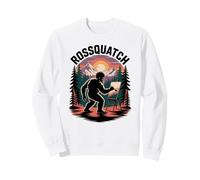 Rossquatch Funny Hilarious Bigfoot Painting Canvas in Wild Sweatshirt