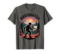 Rossquatch Funny Hilarious Bigfoot Painting Canvas in Wild T-Shirt