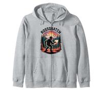 Rossquatch Funny Hilarious Bigfoot Painting Canvas in Wild Zip Hoodie