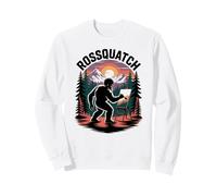 Rossquatch Hilarious Bigfoot Painting Canvas in Wild Funny Sweatshirt