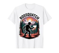 Rossquatch Hilarious Bigfoot Painting Canvas in Wild Funny T-Shirt