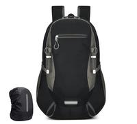ROSSRORE 40L Hiking Backpack, Lightweight Water Resistant Travel Backpack with Rain Cover, Breathable Multi-Compartment Rucksack for Men Women Outdoor Camping Trekking Cycling 0.93 lb Black