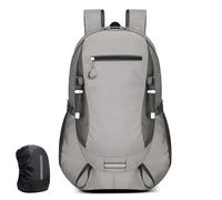 ROSSRORE 40L Rucksack Lightweight Water Resistant Daypack with Padded Straps Chest Strap Multi-Compartment Hiking Backpack Water Resistant for Outdoor Camping Travel 0.93 lb GREY