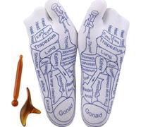 ROSSRORE Reflexology Socks with Massage Tool & Massage Socks - Promotes Blood Circulation, Self-Massager for Plantar Fasciitis