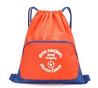 ROSSRORE Waterproof Drawstring Gym Bag with Zipper Pocket - Sports String Backpack for Men Women, Large Capacity Lightweight Sackpack for Swimming, PE, Football, Travel & Beach Holidays
